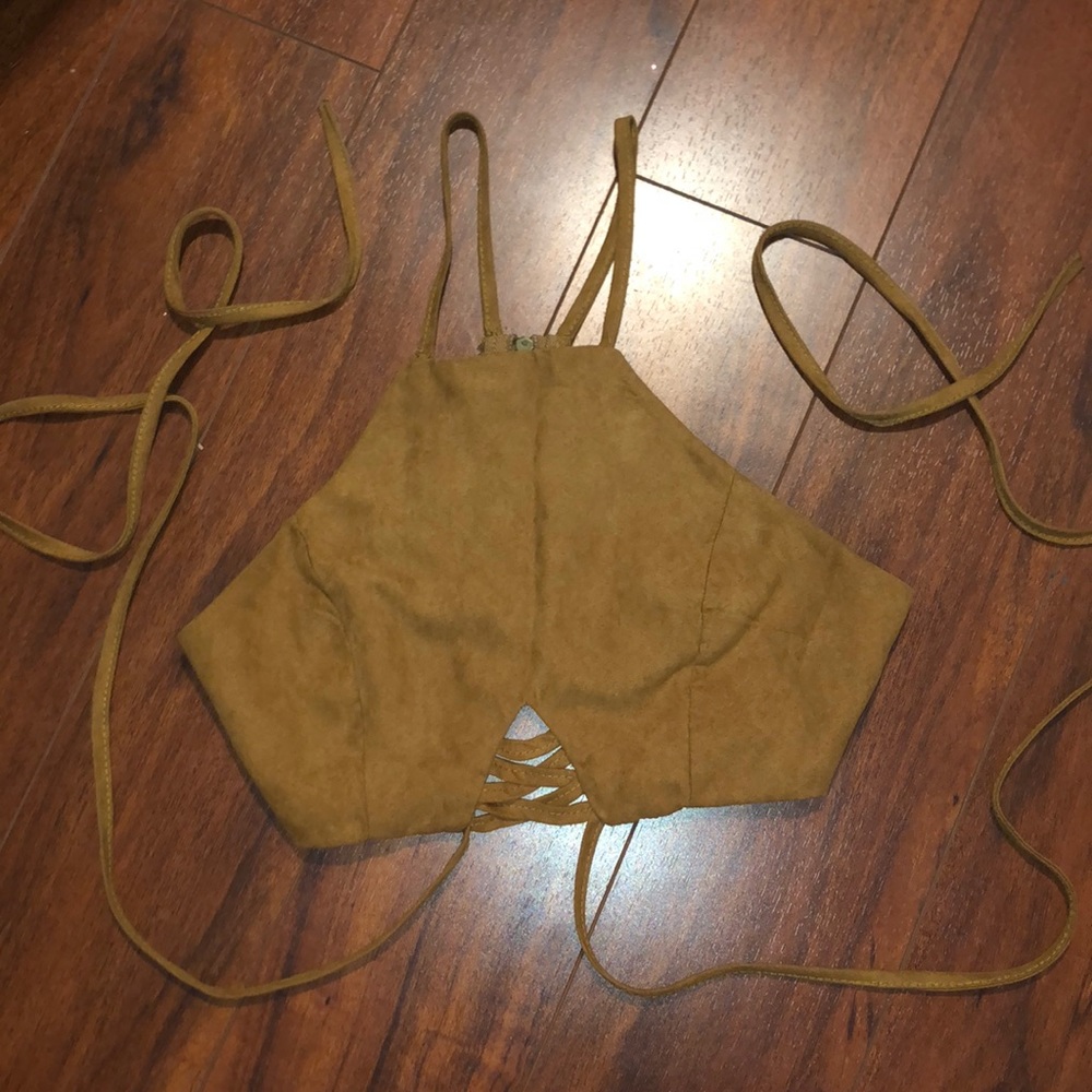 Brown crop top